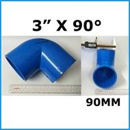 ♣ ◸ PVC ELBOW 90MM BLUE FOR CLEAN WATER --------------------------------------------- PVC ELBOW 3"