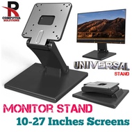 UNIVERSAL Monitor Stand - 75x75mm/100x100mm LCD/PC Monitor Mount, Black, Lay Flat, Single Monitor St