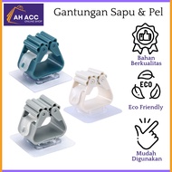 GANTUNGAN [AH] Wall Mounted Broom and Mop Hanger | Mop Clip | Mop Holder | Moop Broom Holder | Broom