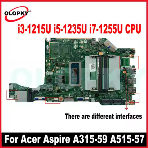 HH5A4 LA-M211P with i3-1215U i5-1235U i7-1255U CPU for Acer Aspire A315-59 A515-57 Laptop Motherboar