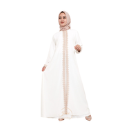 Zaujah Gamis Putih Wanita Muslim Kekinian Terbaru / Abaya Putih Turkey Turki Mewah Dan Elegan