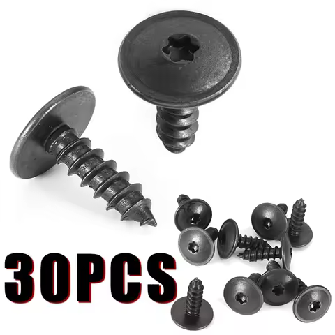 30Pcs 5mm Black Torx Screw Car Engine Under Cover Splash Guard Self-tapping Screws For Audi A4 A3 A5