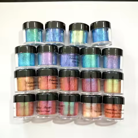 3g Bottle Chameleon Pearlescent Powder Quicksand Oil Hemp Crystal Glue Glitter Eyeshadow Brocade Pai