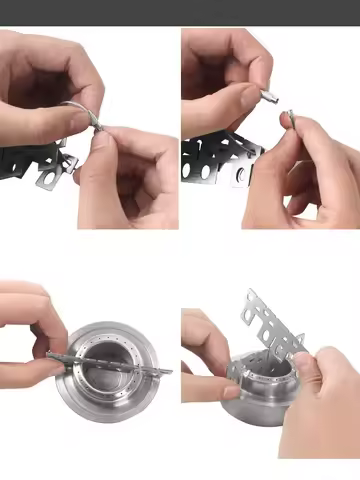 Alcohol Stove With Windscreen Ultralight Camping Alcohol Burner Portable Alcohol Stove Aluminum Back