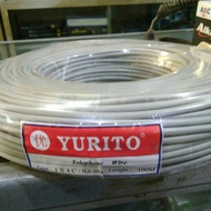 4C 0.6mm gray telephone cable, contents 4 Yurito 100m per roll