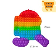 G9 STOR Tik Tok Pop It Push Bubble Sensory Fidget Rainbow Among Us Shape Pattern 27.5cm x 29cm