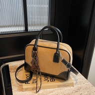 2025 New Style Boston Handbag Korean Blogger Female Bag Autumn Winter Shoulder Bag Messenger Bag