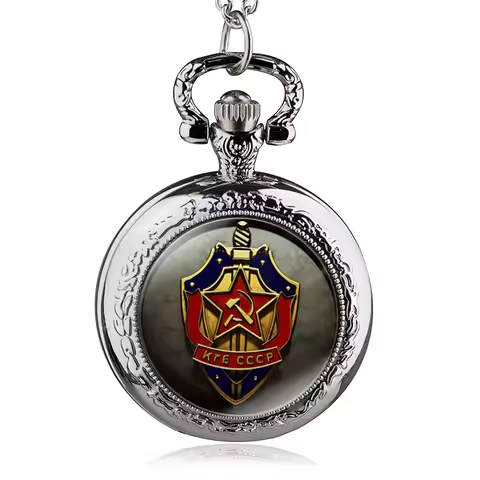 New Antique Soviet Union USSR Quartz Pocket Watch Analog Pendant Necklace Mens Womens Watches