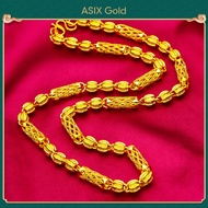 สร้อยคอผู้ชายชุบทอง 24K โซ่บัตรพระพุทธเจ้า ยาว 23 นิ้ว น้ําหนัก 75g สีไม่เปลี่ยนเป็นสีดํา ไม่ลอกออก