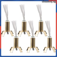 6Pcs Iron Wick Centering Tool Ghee Lamp Holder with Cotton Wicks for Temple and Prayer Use chuancsj