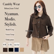 Jeans Jacket ThickWanita with No Pockets By Cambly Wear