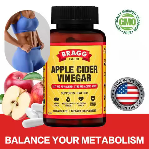 Apple Cider Vinegar Capsules - Vitamin D3 & Zinc - 750mg of Acetic Acid – Immune & Weight Management