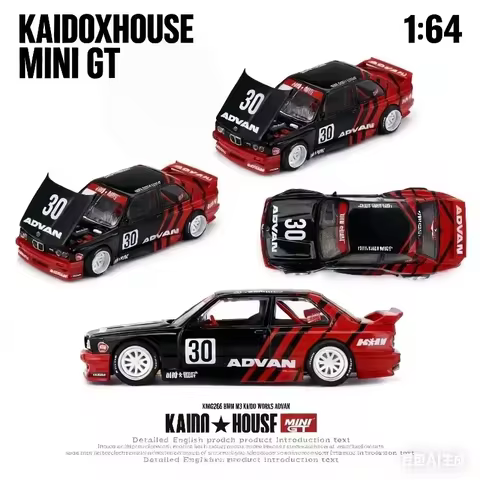 Kaido House x MINI GT 1:64 BMW M3 E30 Kaido Works ADVAN #30 Diecast Model Car (Item# KHMG266)