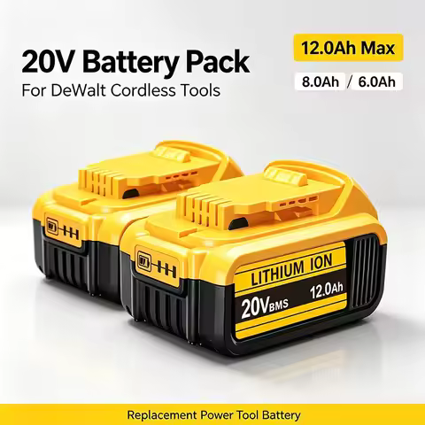 .For Dewalt 18-20V Battery, 3AH 6AH Rechargeable Lithium Ion Battery, for Dewalt DCB200 DCB206 Power