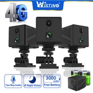 Wistino 5MP 4G ซิมการ์ดแบตเตอรี่มินิกล้องวงจรปิด IR Night Vision ความปลอดภัยกล้องวงจรปิด IP ขนาดเล็กระยะไกลดูเครื่องบันทึก