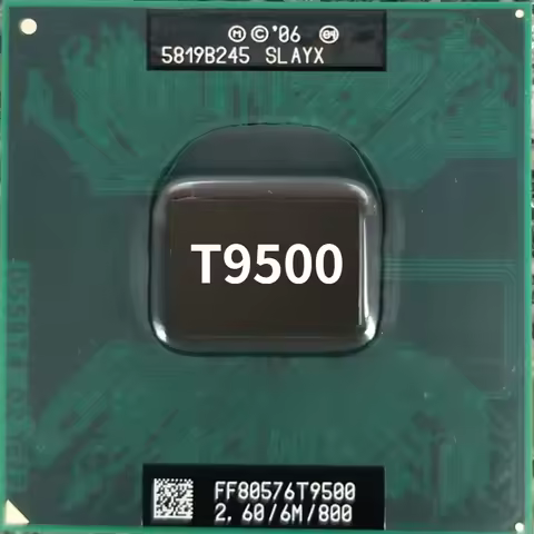 2 Duo T9500 SLAQH SLAYX 2.6 GHz Dual-Core Dual-Thread Laptop Processor CPU 6M 35W Socket P