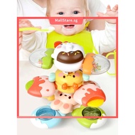 3pcs Suction Cup Spinner Toys Baby Fidget Spinner Toy Infant Sensory Toys Baby Bathtub Spinning Toys