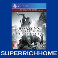 PlayStation 4 : Assassins creed III Remastered (Zone3) (ENG) (PS4 Game) (แผ่นเกมส์ PS4) แผ่นแท้มือ1!