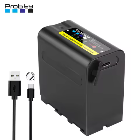 Probty 10800mAh NP-F980 NP-F970 NPF960 NP F970 Battery with USB Charge Output For Sony PLM-100 CCD-T