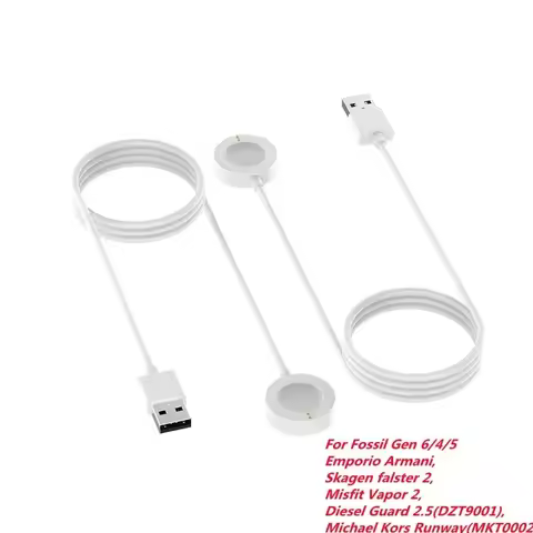 USB Charger Cable For Fossil Gen 6/5/4/Skagen falster 2/Misfit Vapor 2 Smartwatch Charging Dock Brac