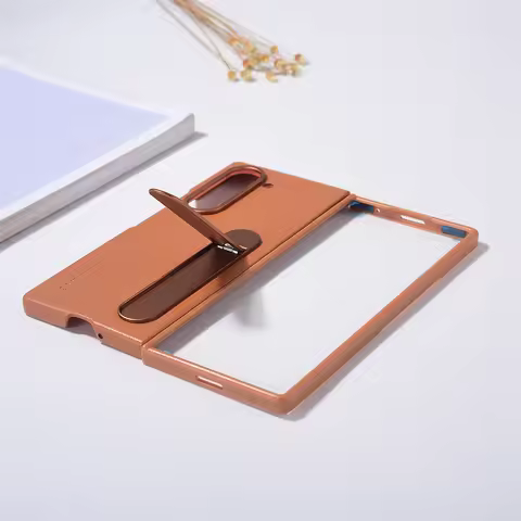 For Samsung Galaxy Z Fold 6 Case Luxury Eco-Leather Kindsuit With Stand Phone Case Samung ZFold6 ZFo