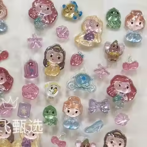 Princess Series Baymax Three Dimensional Relief Stickers Diy Water Cup Refrigerator Phone Case Decor