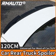 RMAUTO 120ซม.Universal รถบรรทุกสปอยเลอร์คาร์บอนไฟเบอร์สปอยเลอร์ Wing Lip Glossy สีดำรถบรรทุกด้านหลัง