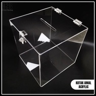 Suggestion and Tips Box Charity Box/ Clear Acrylic Box 12cm x 12cm x 12cm