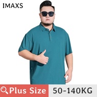 50-140KG PLUS SIZE 9XL 8XL Polo Shirts Men Short Sleeve Big Size Loose Shirt Oversize Business Tops
