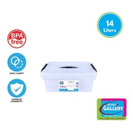 Home Gallery Storage Box w/ Handle Capacity: 14L, 20L, 35L, 45L, 63L, 85L Durable Stackable BPA Free