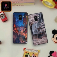 Samsung A8 2018 - A8 Plus - A8 Star Case - Samsung Case With Night Landscape Printing - High-Quality Pu Material Protects The Device