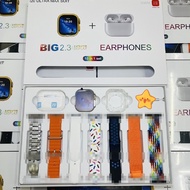 【Local Stock】10 In 1 Set Ultra 2 49mm Screen Sport Fitness SmartWatch 9 With Earphones I20 Ultra Max