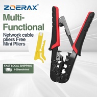ZoeRax RJ45 Crimper Pass Through Crimping Tool for RJ45 RJ11 RJ12 RJ50 Network Cable