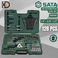 SATA 09014A 128 Pcs 1/4″, 3/8″ and 1/2″ Drive 6 Point Socket Set LIFETIME WARRANTY