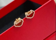 Qeelin V金如意鎖耳環