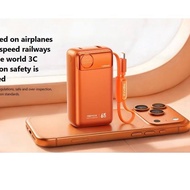 【3C Certified】Remax T132 11850mAh Powerbank 65W Fast Charging Power Bank Built-In Cable Pawer Bank R