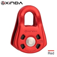 XINDA Professional ขนาดเล็ก Single Pulley Gear Ball แบริ่งปีนเขา Rock Climbing Zipline Traverse-แก้ป