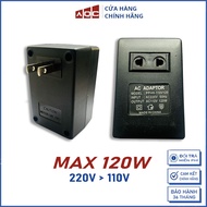 CỤC Đổi Nguồn 220V Sang 110V loại 120W Biến Áp 220V Ra 110V Max 120W Dùng Nhiều Thiết Bị Nội địa sử