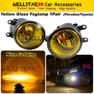 2pcs Yellow Glass Foglamp Fog Lamp For Toyota Perodua Myvi Lagi Best / Icon / Alza / Bezza / Myvi 20