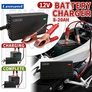 Lensent 12V Car Charger Battery Charger 2A 8AH-20AH Maintainer Truck Motorcycle Smart Car Automatic 