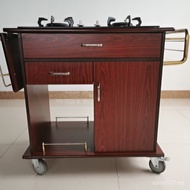 Wooden Double-Headed Dining Cart Abalone Cart Luxury Dining Cart Wooden Surface AS-11 Double-Headed 