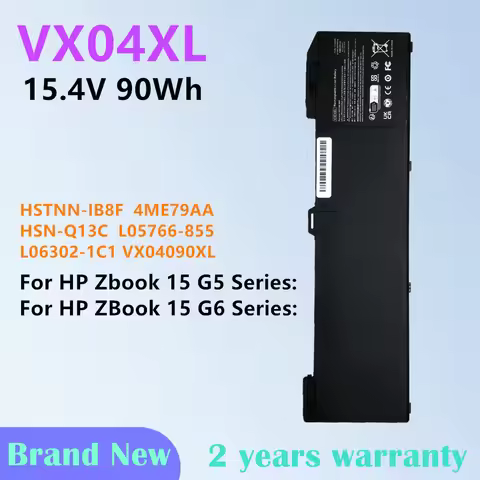 VX04XL 15.4V 90Wh Laptop Battery For HP Zbook 15 G5 G6 HSTNN-IB8F 4ME79AA HSN-Q13C VX04090XL L05766-