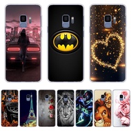 A33-Dark Night theme soft CPU Silicone Printing Anti-fall Back CoverIphone For Samsung Galaxy a6 2018/a8 2018/a8 2018 plus/j6 2018/s9