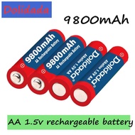 100 Original New AA rechargeable 1.5V 9800mAh 1.5V New Rechargeable AA  led light to Camera Micropho