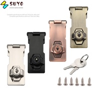 SUYO Keyed Hasp Lock Buckle Zinc Alloy Cupboard Punch-free Cabinet