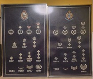 香港警察及香港皇家警察階級職位金屬絲線刺繡徽章