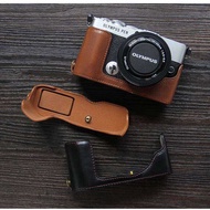 PU Leather Case Half Body Cover Base Camera case For Olympus EP7 E-P7 postma