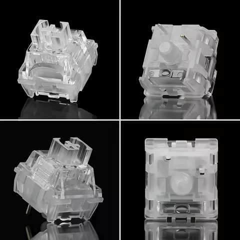 TTC Frozen V2 Silent Switch TTC Bluish White Silent Switch For Mechanical Keyboard DIY Custom Transp