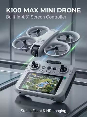 New K100 MAX Mini RC Drone 4K HD dual camera real-time video transmission screen control WIFI FPV ae