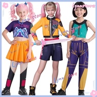 Child Size KPOP DEMON HUNTERS RUMI ZOEY MIRA Cosplay Costume Korean Girl KPOP Cosplay Costume